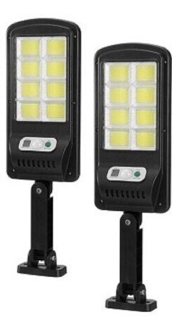 Set x 2 Lampa cu Incarcare Solara 150W, 120 LED-uri COB, telecomanda