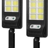 Set x 2 Lampa cu Incarcare Solara 150W, 120 LED-uri COB, telecomanda