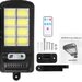 Set x 2 Lampa cu Incarcare Solara 150W, 120 LED-uri COB, telecomanda